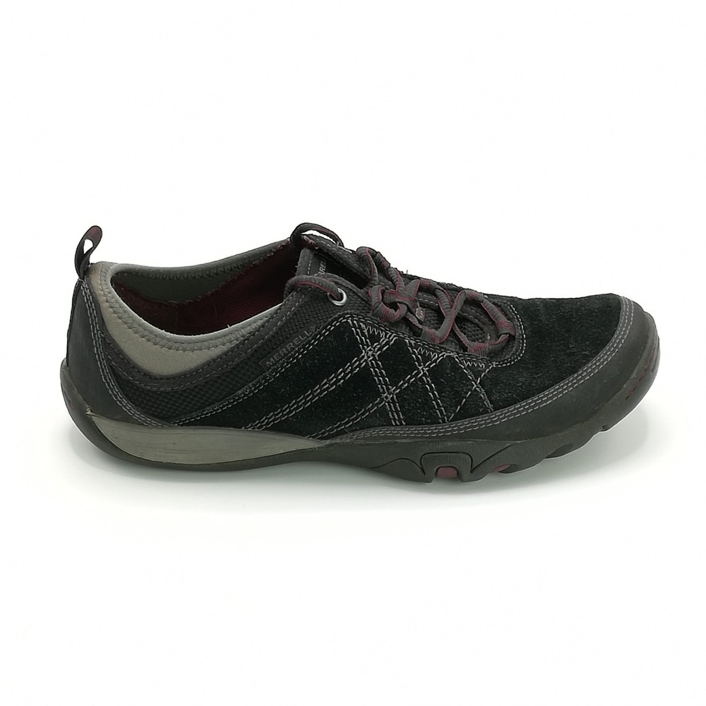 Merrell Shoes Womens Walking‎ Mimosa Glee Black Suede Leather Lace Up 7.5